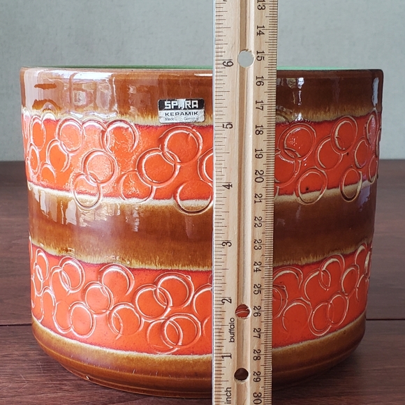 Spara Edel Keramik Large Planter 70s stylish Funky Vintage MCM W German Pottery - Picture 6 of 7